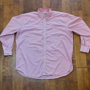 Stylish Red Checkered Men's Button Down Shirt
